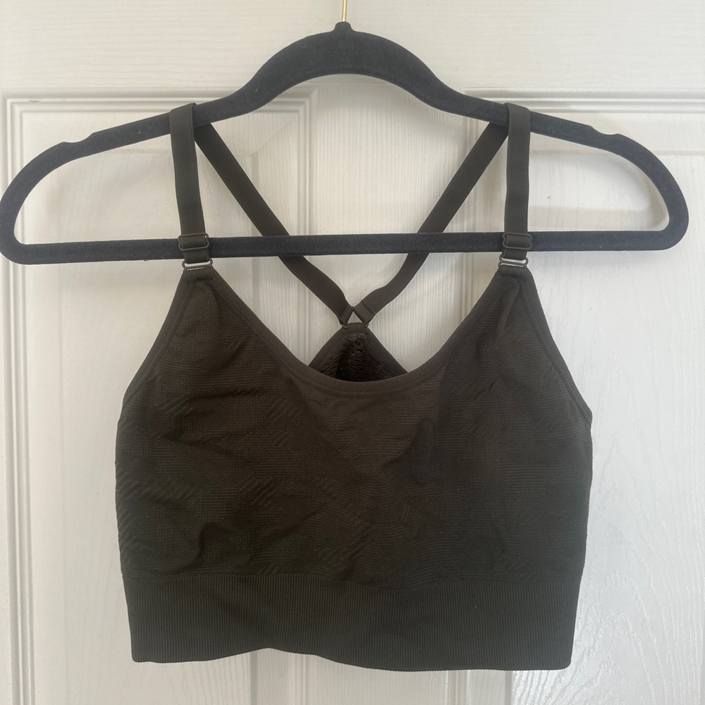 Members Mark Army green Strappy Seamless Bralette - Women Intimates XL